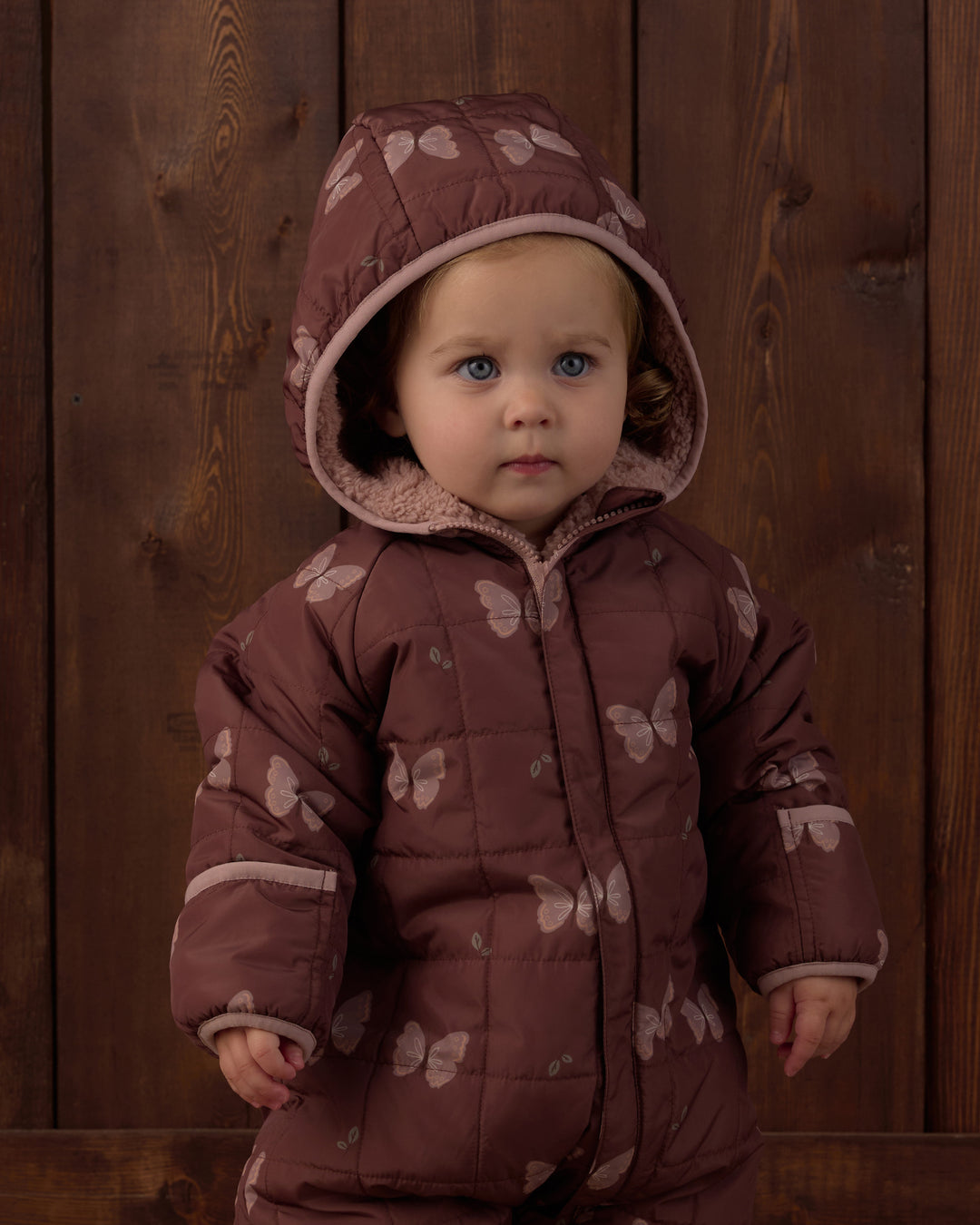 Rylee + Cru Cedar Puffer Suit - Butterflies