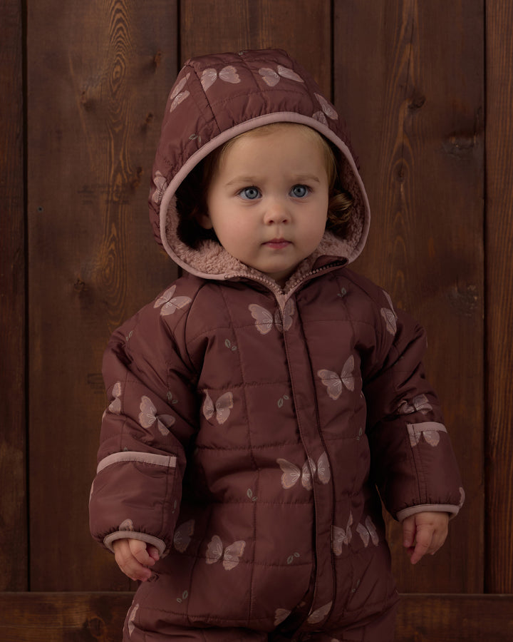 Rylee + Cru Cedar Puffer Suit - Butterflies