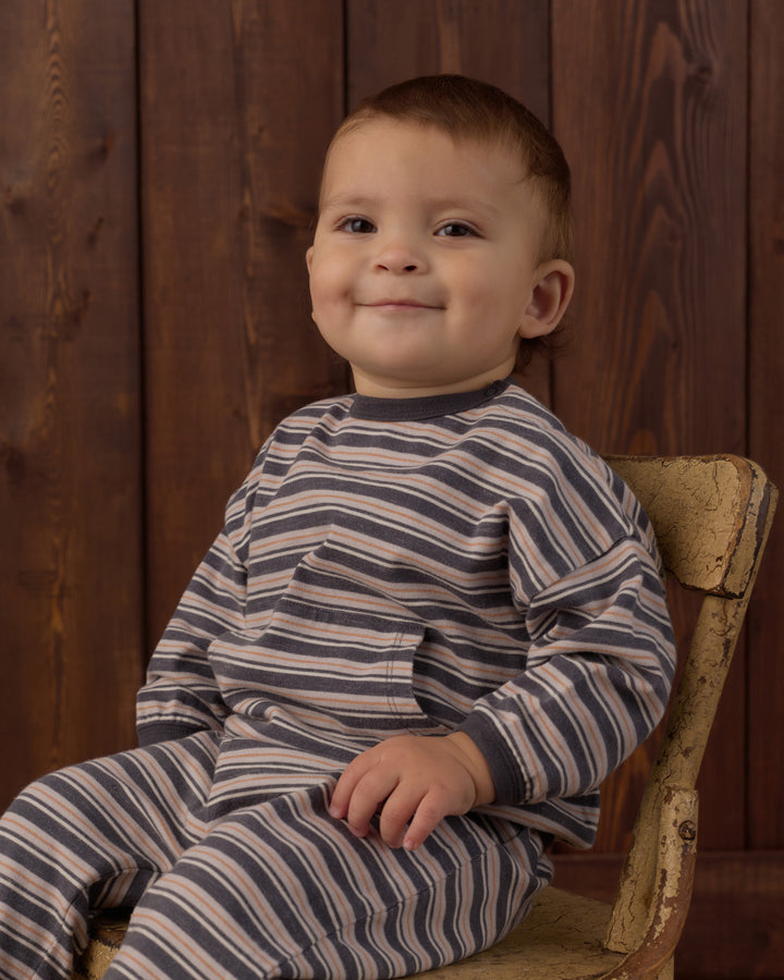 Rylee + Cru Relaxed Set - Blue Stripe