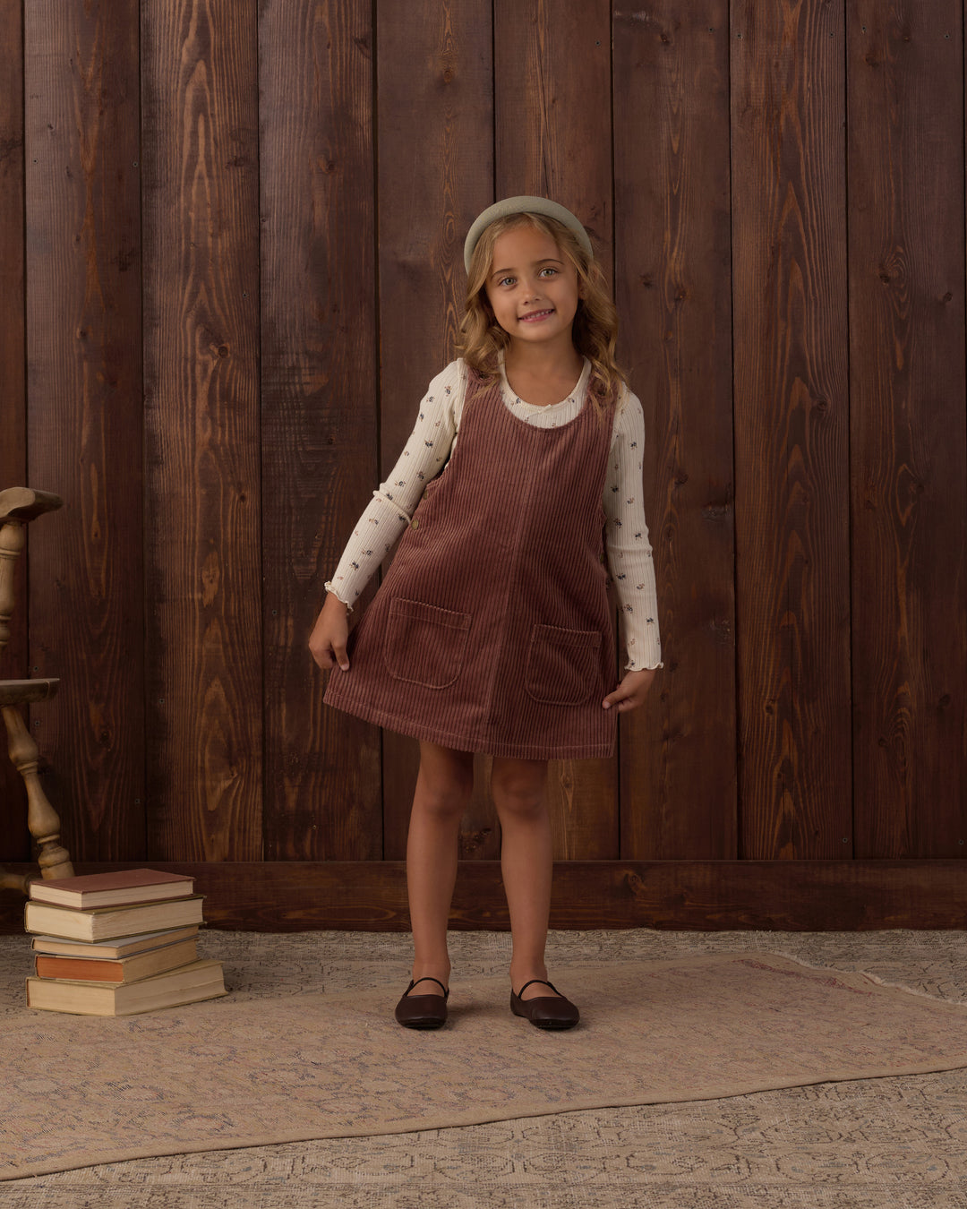 Rylee + Cru Odette Overall Dress - Mulberry