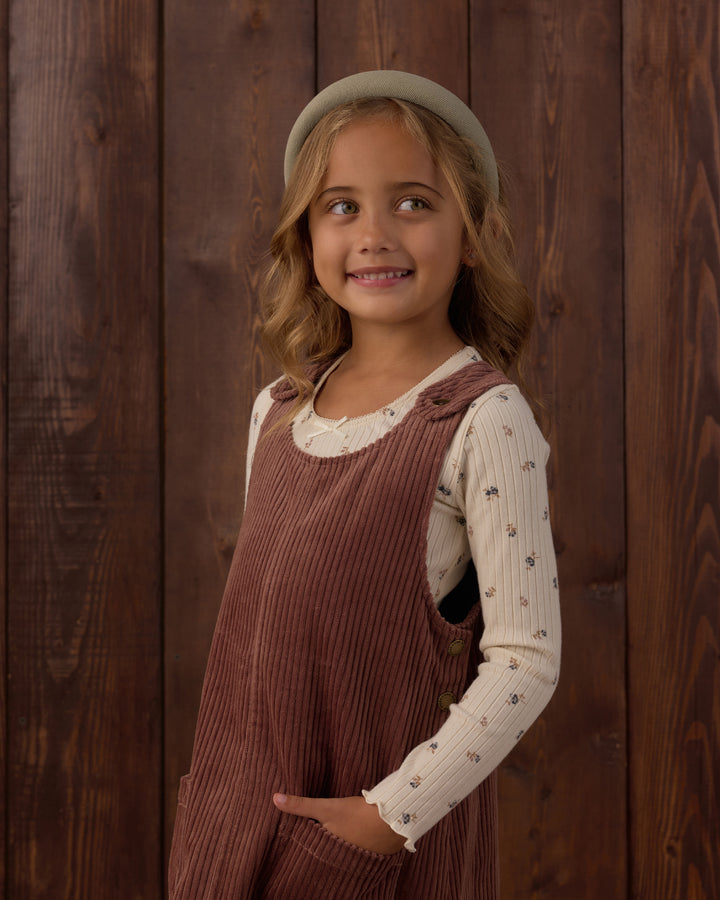Rylee + Cru Odette Overall Dress - Mulberry