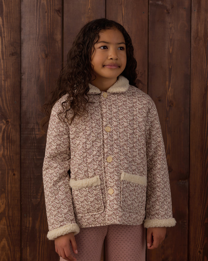 Rylee + Cru Quilted Collared Coat - Primrose