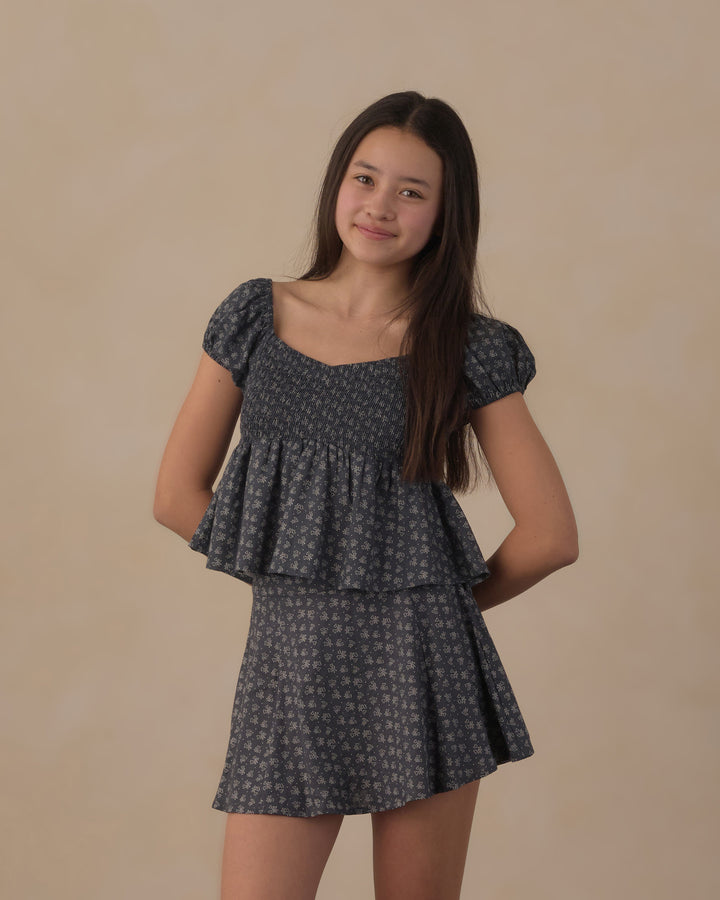 Rylee + Cru Teen Rachel Skirt - Heart Ditsy