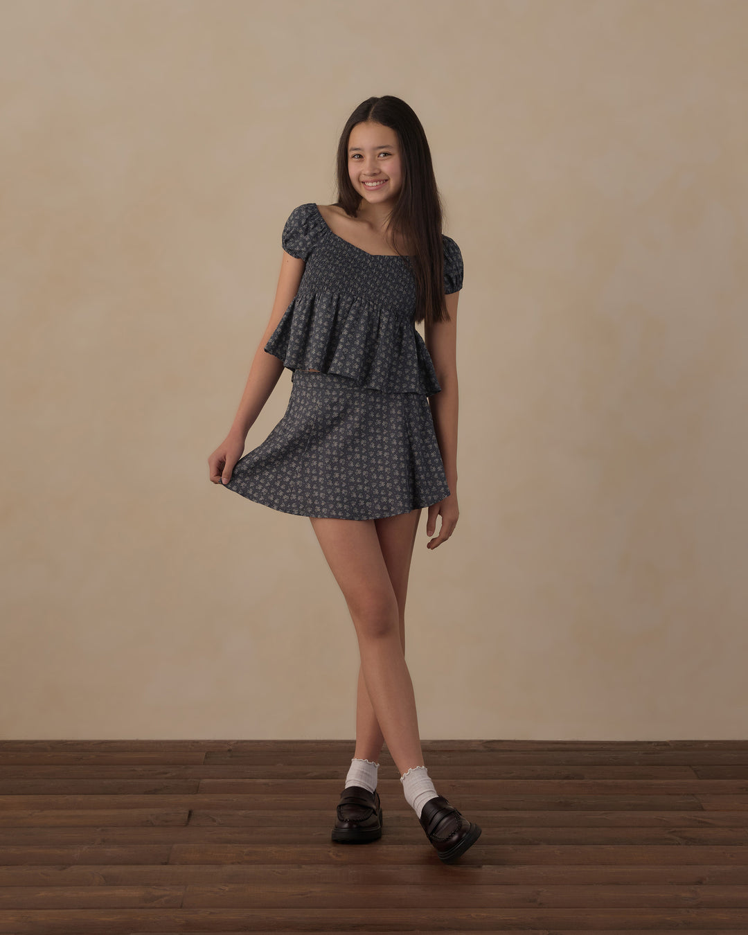 Rylee + Cru Teen Rachel Skirt - Heart Ditsy