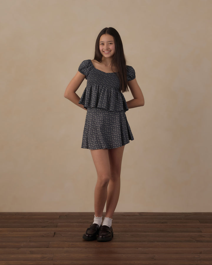 Rylee + Cru Teen Rachel Skirt - Heart Ditsy