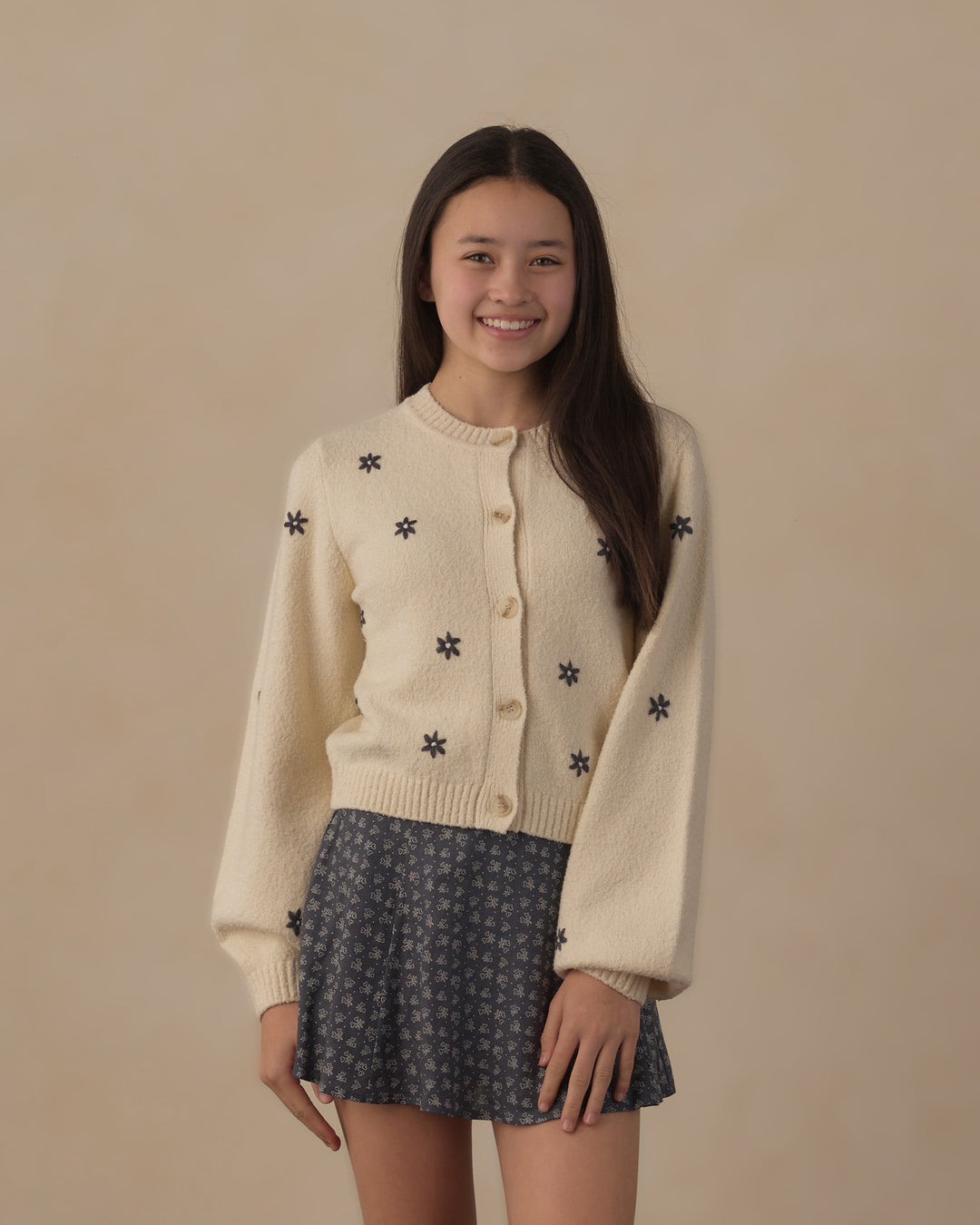 Rylee + Cru Teen Cheyenne Cardigan - Midnight Daises