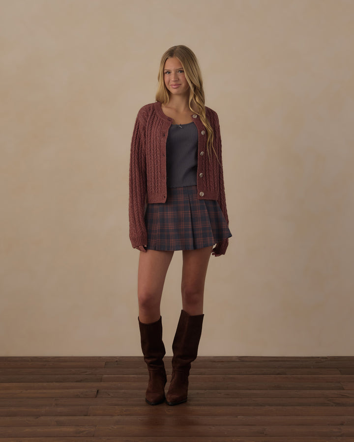Rylee + Cru Teen Cheyenne Cardigan - Mulberry