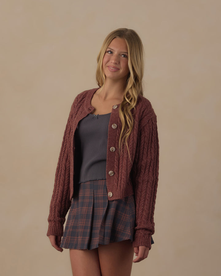Rylee + Cru Teen Cheyenne Cardigan - Mulberry
