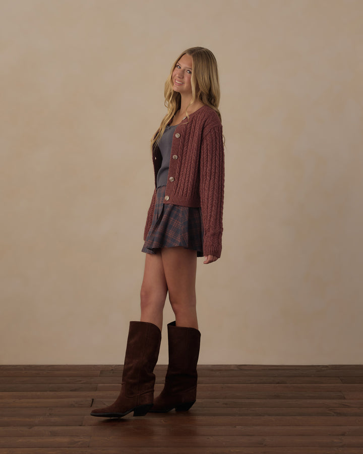 Rylee + Cru Teen Cheyenne Cardigan - Mulberry