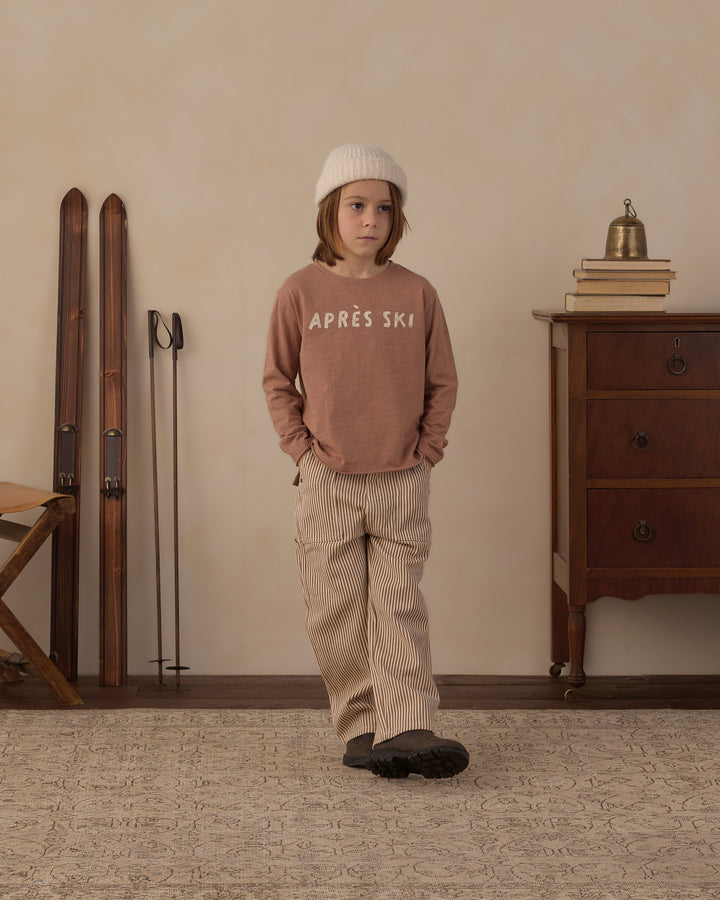 Rylee + Cru Utility Pant - Clay Stripe