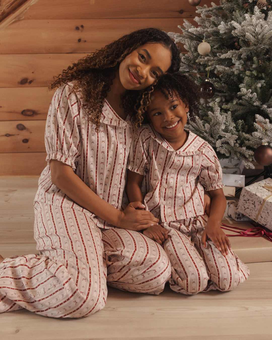 Rylee + Cru Ruffle Pajamas - Candy Cane Lane