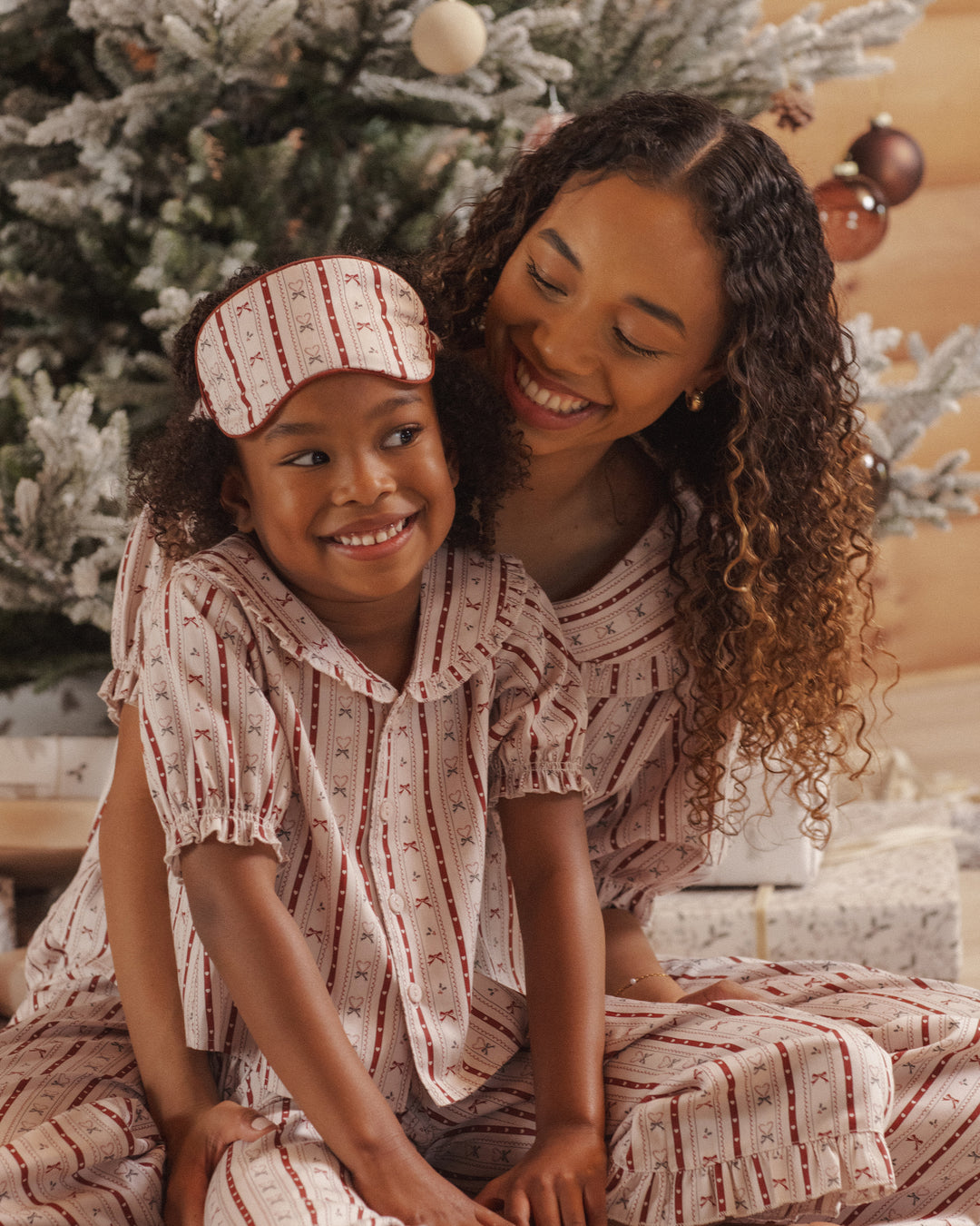 Rylee + Cru Ruffle Pajamas - Candy Cane Lane