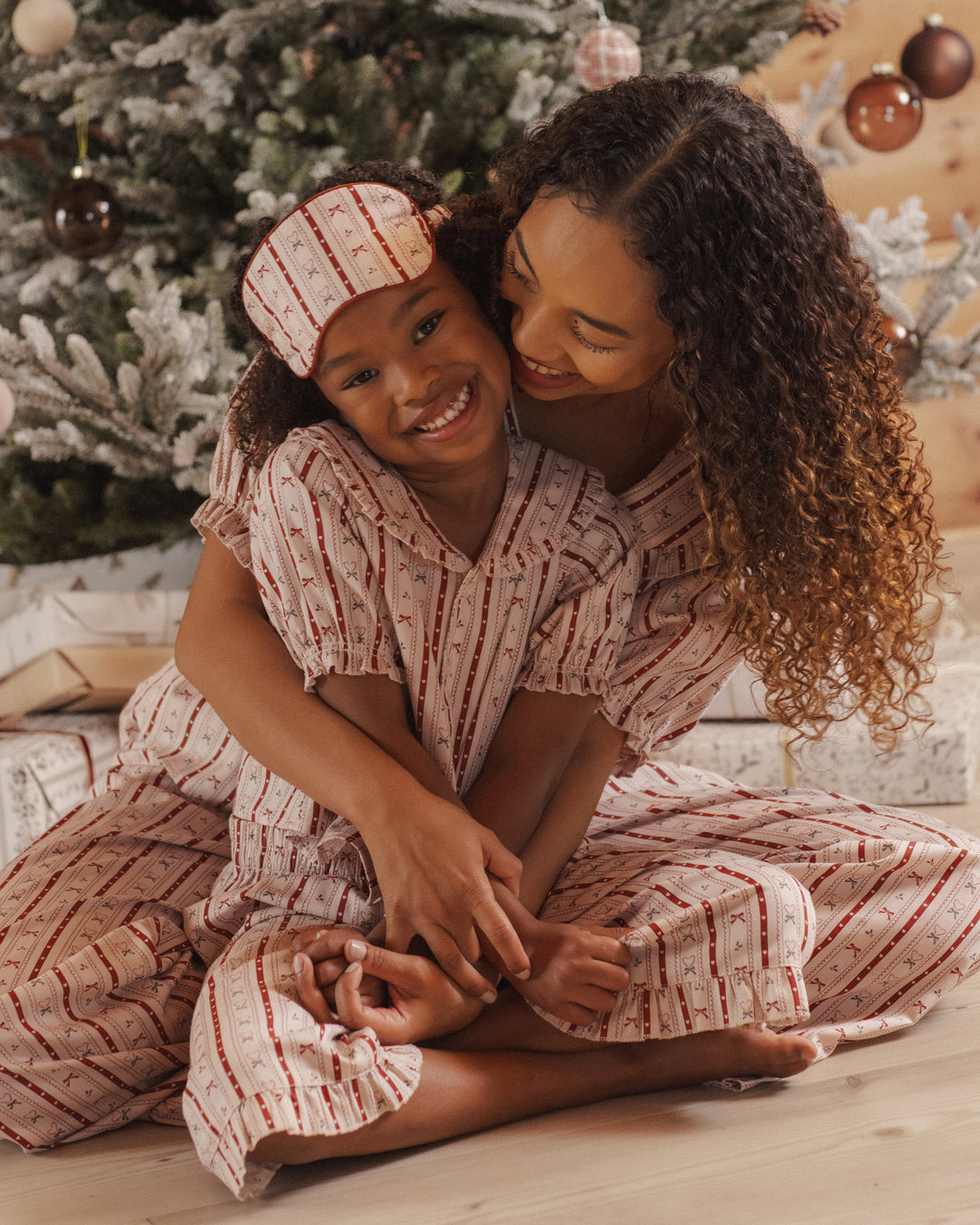 Rylee + Cru Ruffle Pajamas - Candy Cane Lane