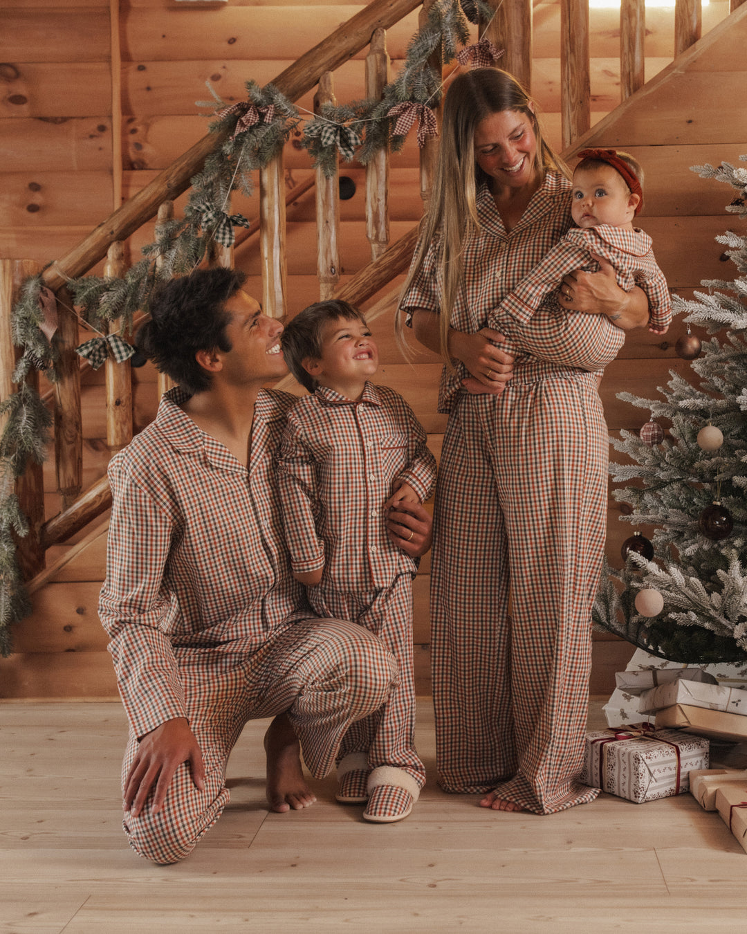 Rylee + Cru Long Sleeve Pajamas - Holiday Gingham