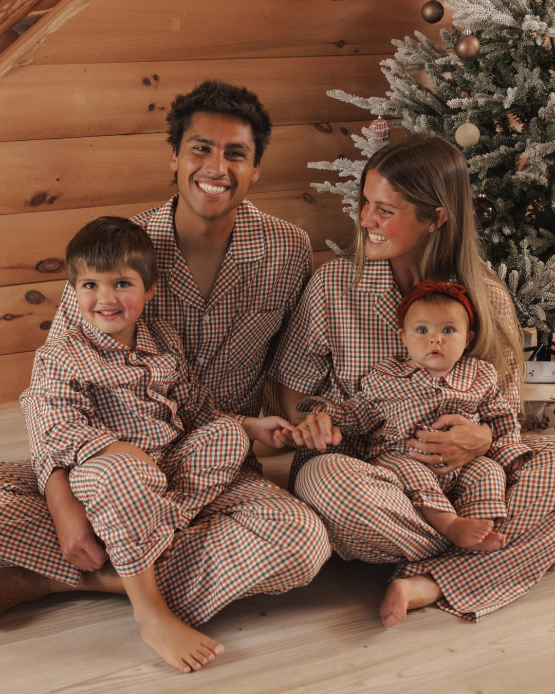 Rylee + Cru Women's Woven Pajama Set - Holiday Gingham