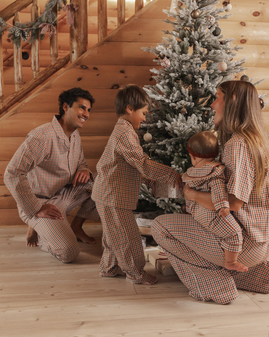 Rylee + Cru Long Sleeve Pajamas - Holiday Gingham