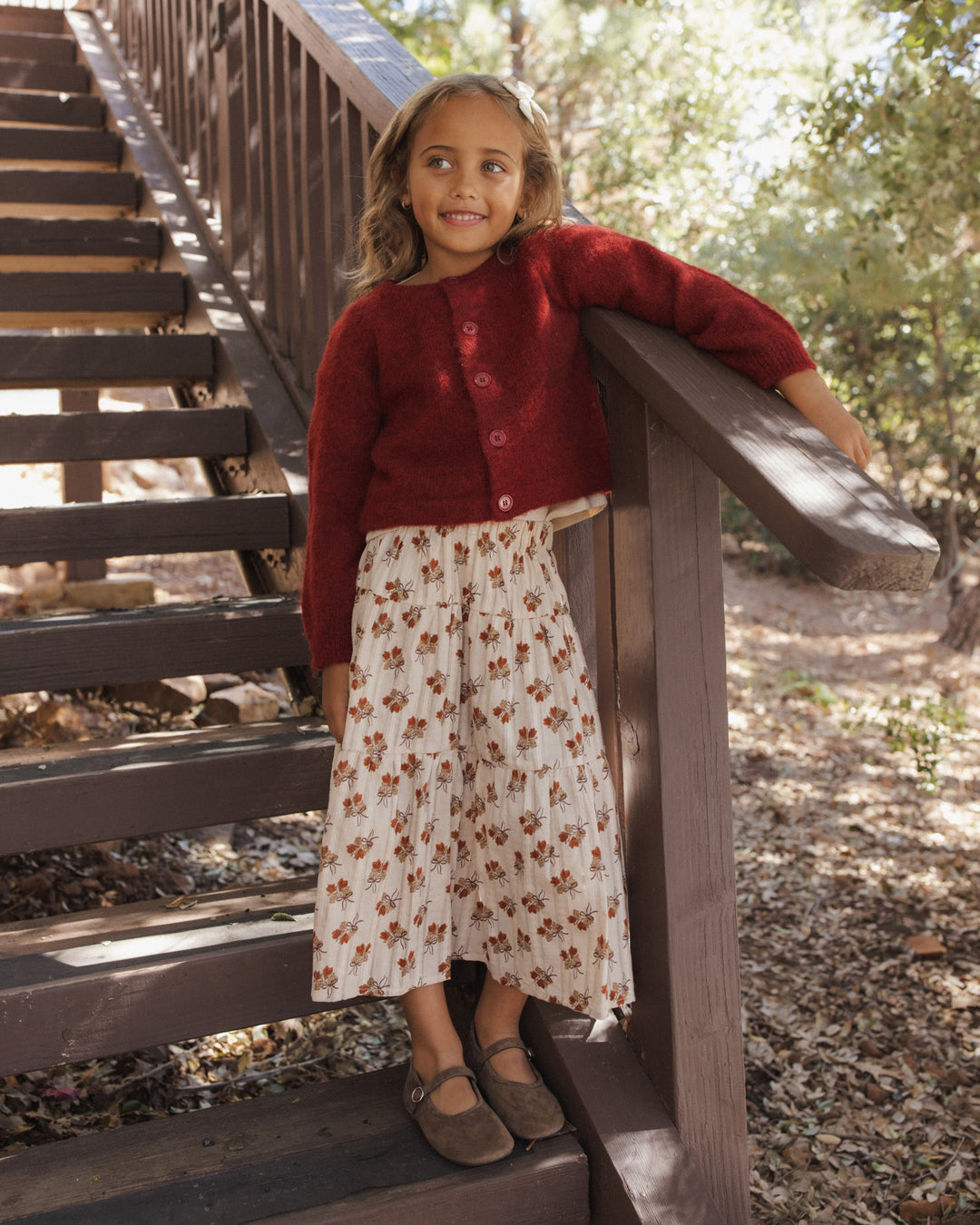 Rylee + Cru Fuzzy Cardigan - Ruby