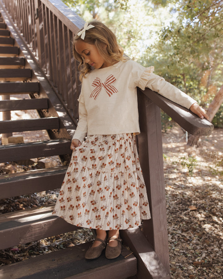 Rylee + Cru Ruffle Long Sleeve Tee - Bow
