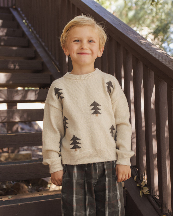 Rylee + Cru Aspen Sweater - Tree Jacquard