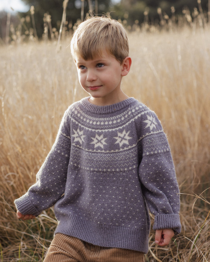 Rylee + Cru Fair Isle Sweater - Slate