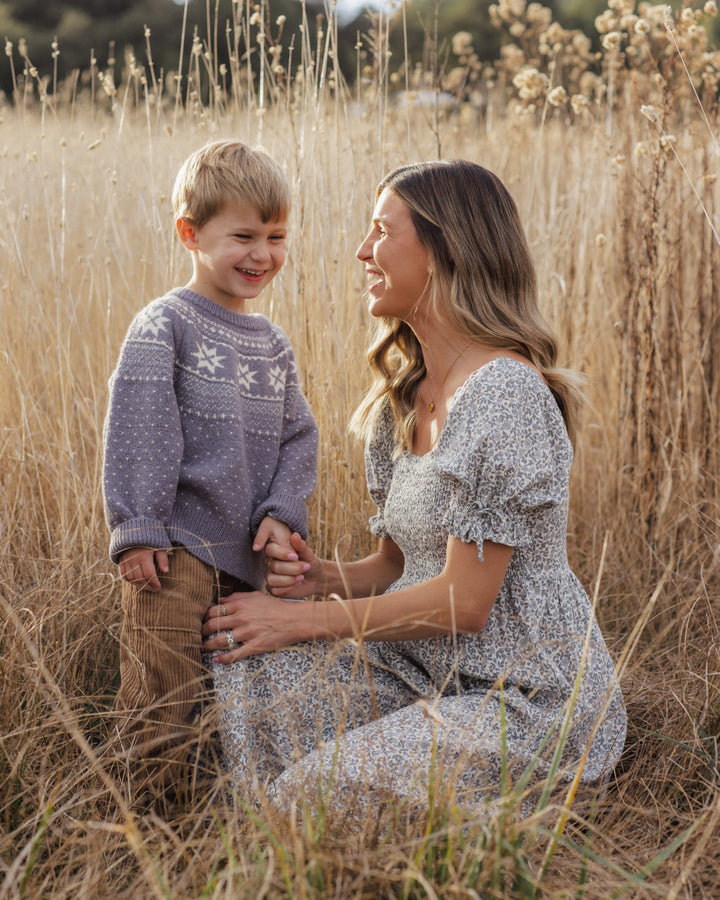 Rylee + Cru Fair Isle Sweater - Slate