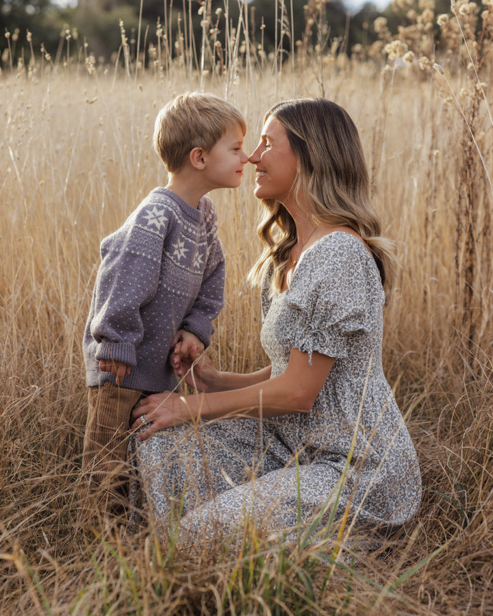 Rylee + Cru Fair Isle Sweater - Slate