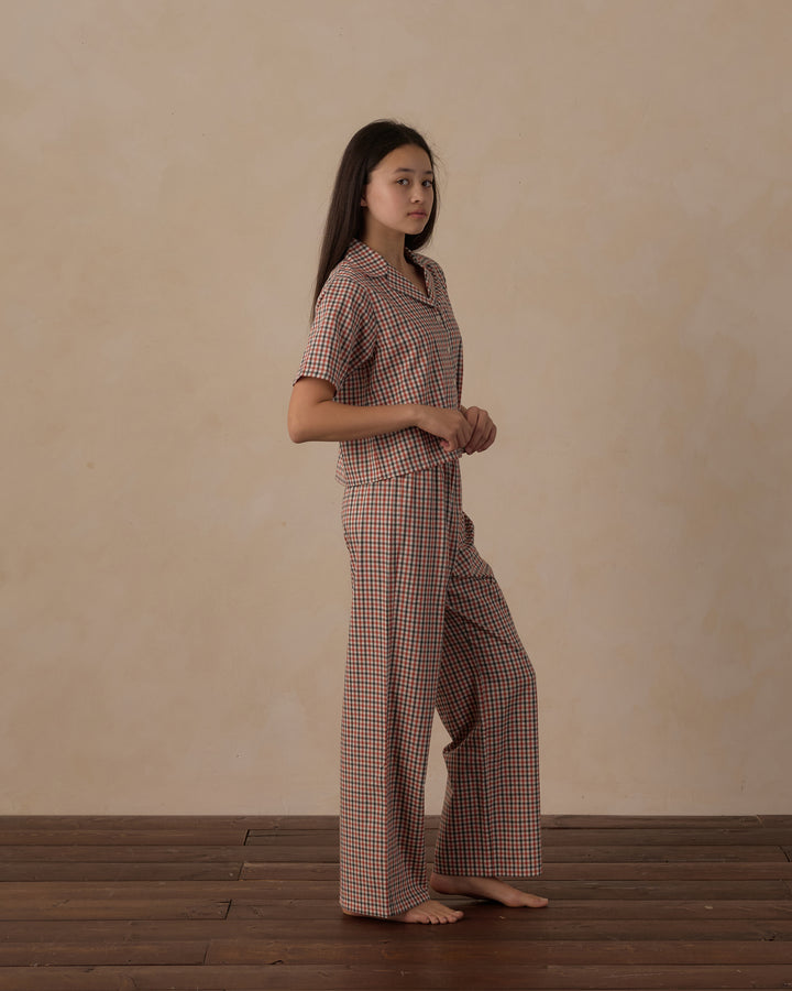 Rylee + Cru Teen Woven Pajama Set - Holiday Gingham