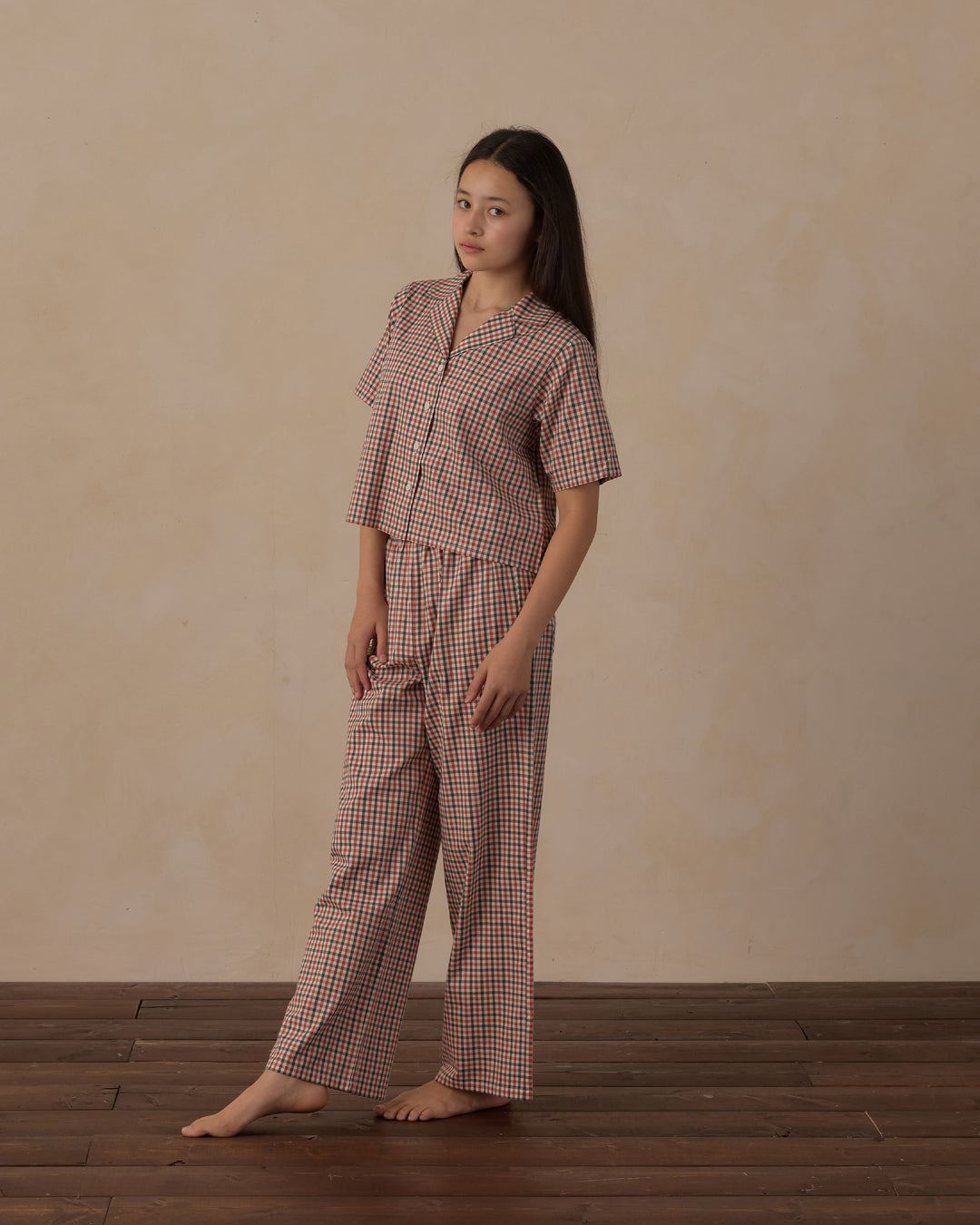 Rylee + Cru Teen Woven Pajama Set - Holiday Gingham