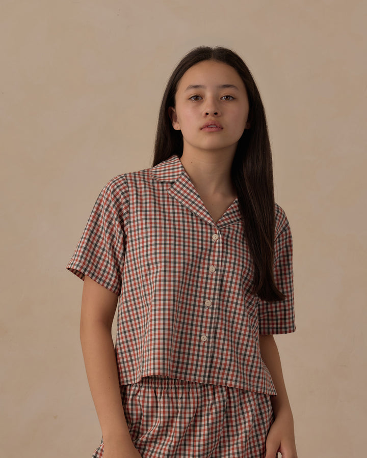 Rylee + Cru Teen Woven Pajama Set - Holiday Gingham