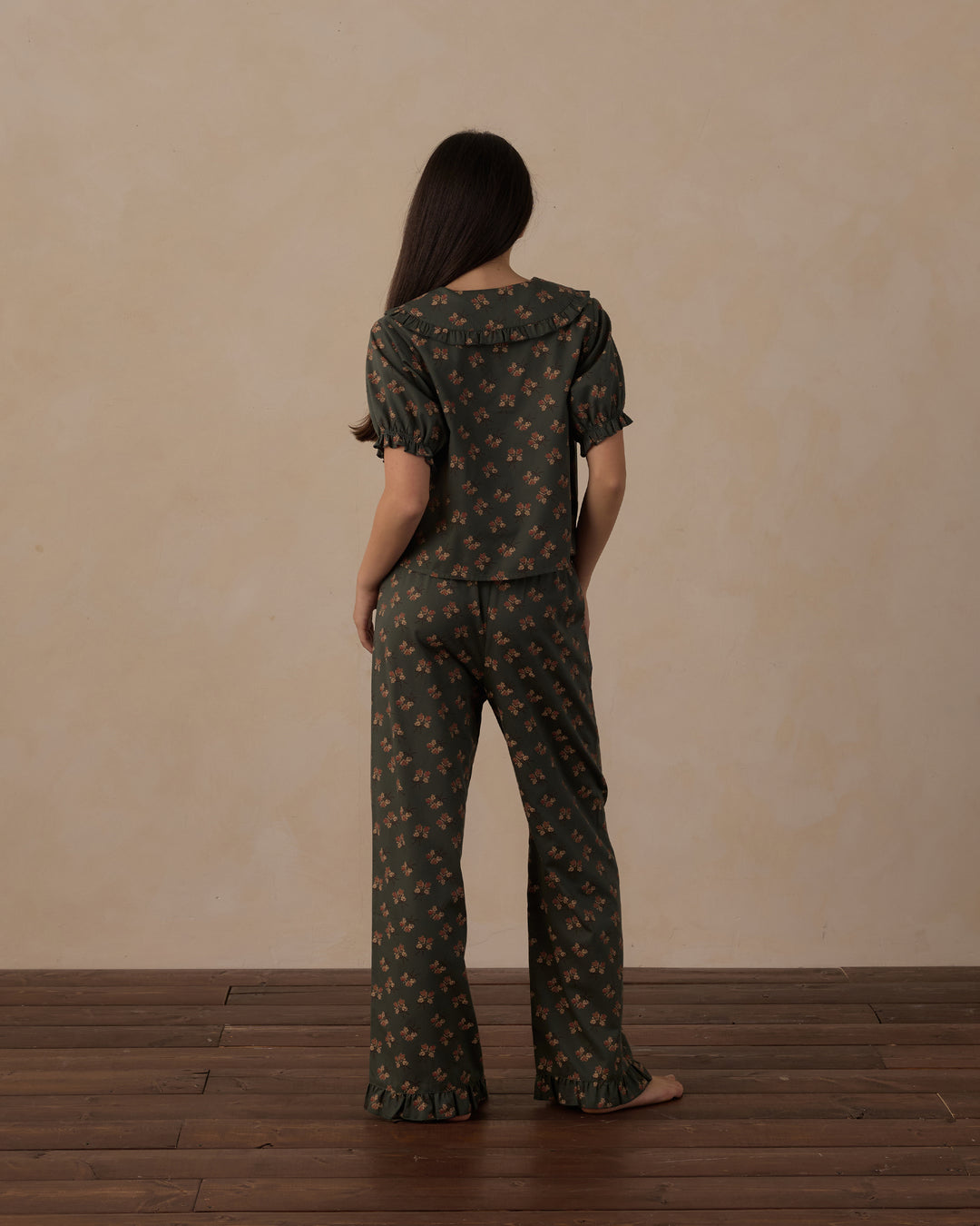 Rylee + Cru Teen Ruffle Pajamas - Evergreen Bouquet