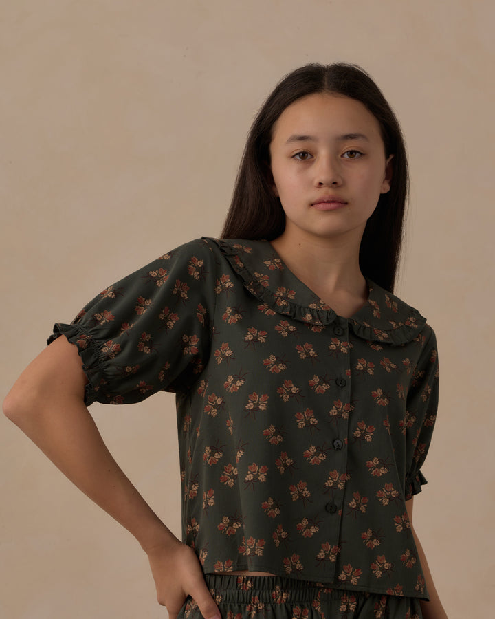 Rylee + Cru Teen Ruffle Pajamas - Evergreen Bouquet