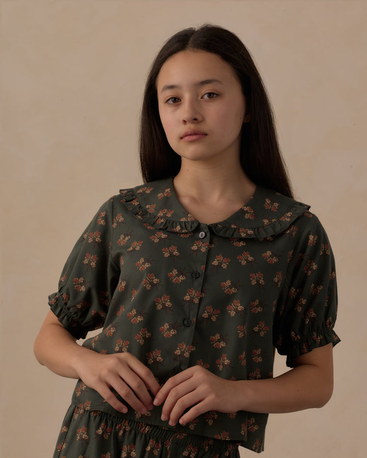 Rylee + Cru Teen Ruffle Pajamas - Evergreen Bouquet