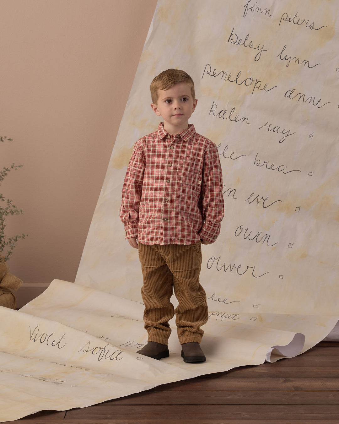Rylee + Cru Collared Long Sleeve Shirt - Vintage Plaid