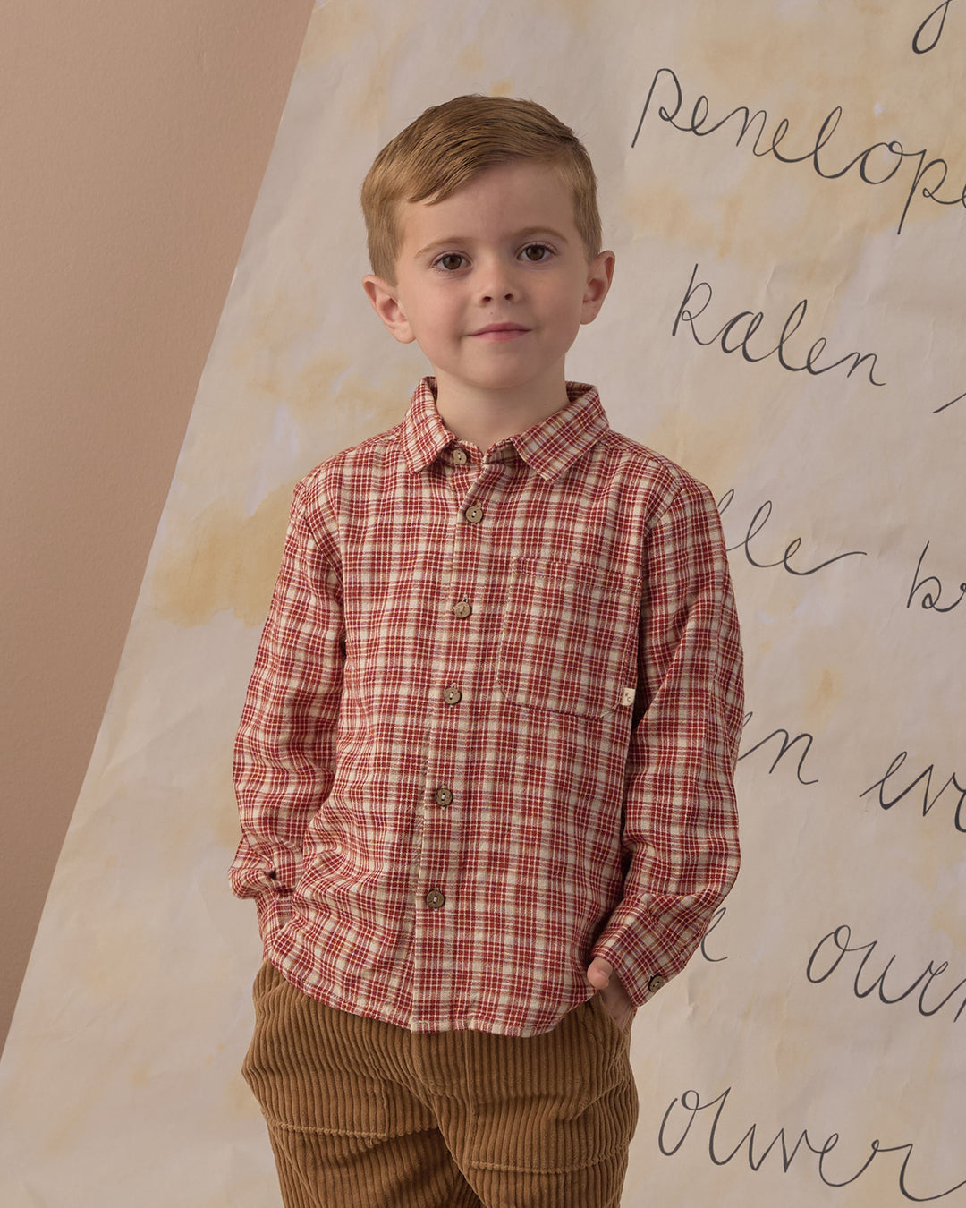 Rylee + Cru Collared Long Sleeve Shirt - Vintage Plaid
