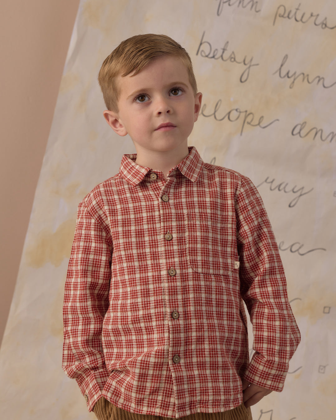 Rylee + Cru Collared Long Sleeve Shirt - Vintage Plaid