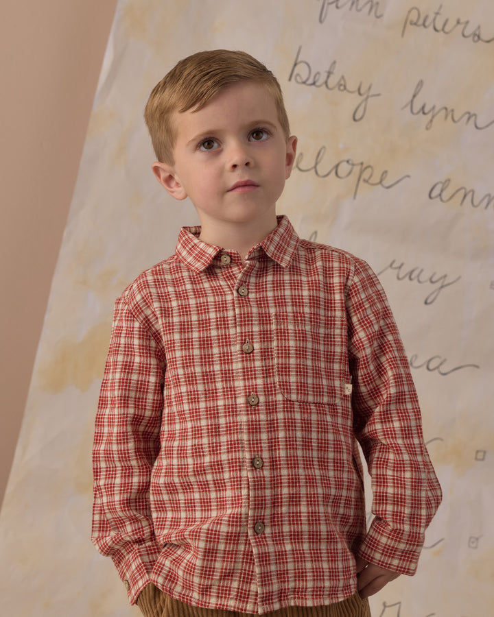 Rylee + Cru Collared Long Sleeve Shirt - Vintage Plaid