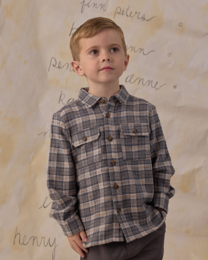 Rylee + Cru Pocketed Flannel Shirt - Winter Plaid