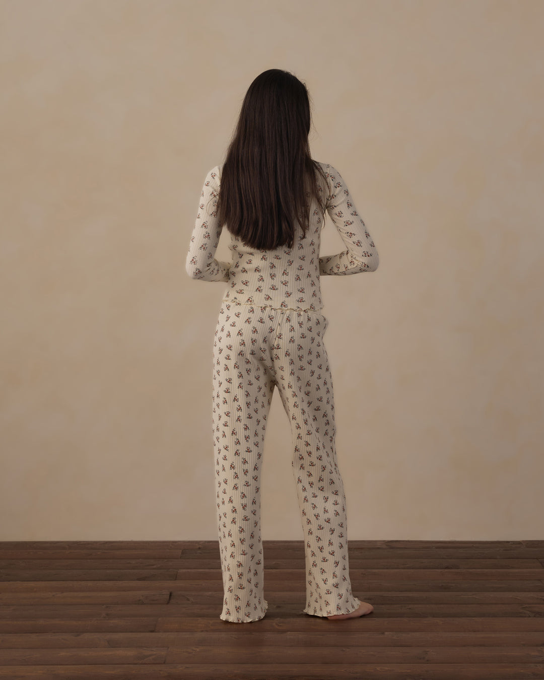 Rylee + Cru Teen Ribbed Lounge Set - Ruby Bloom