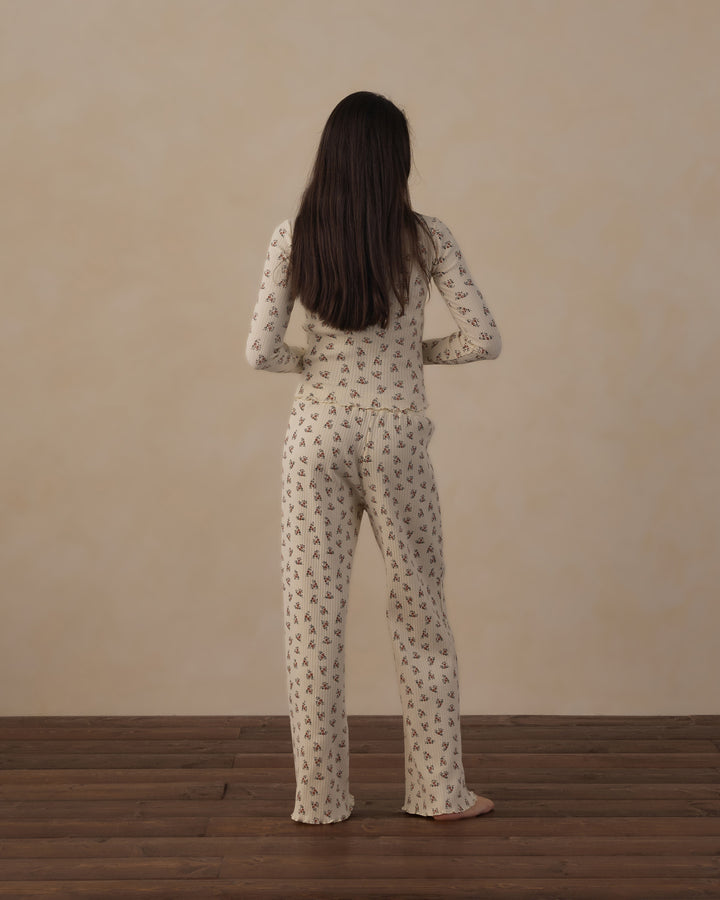Rylee + Cru Teen Ribbed Lounge Set - Ruby Bloom