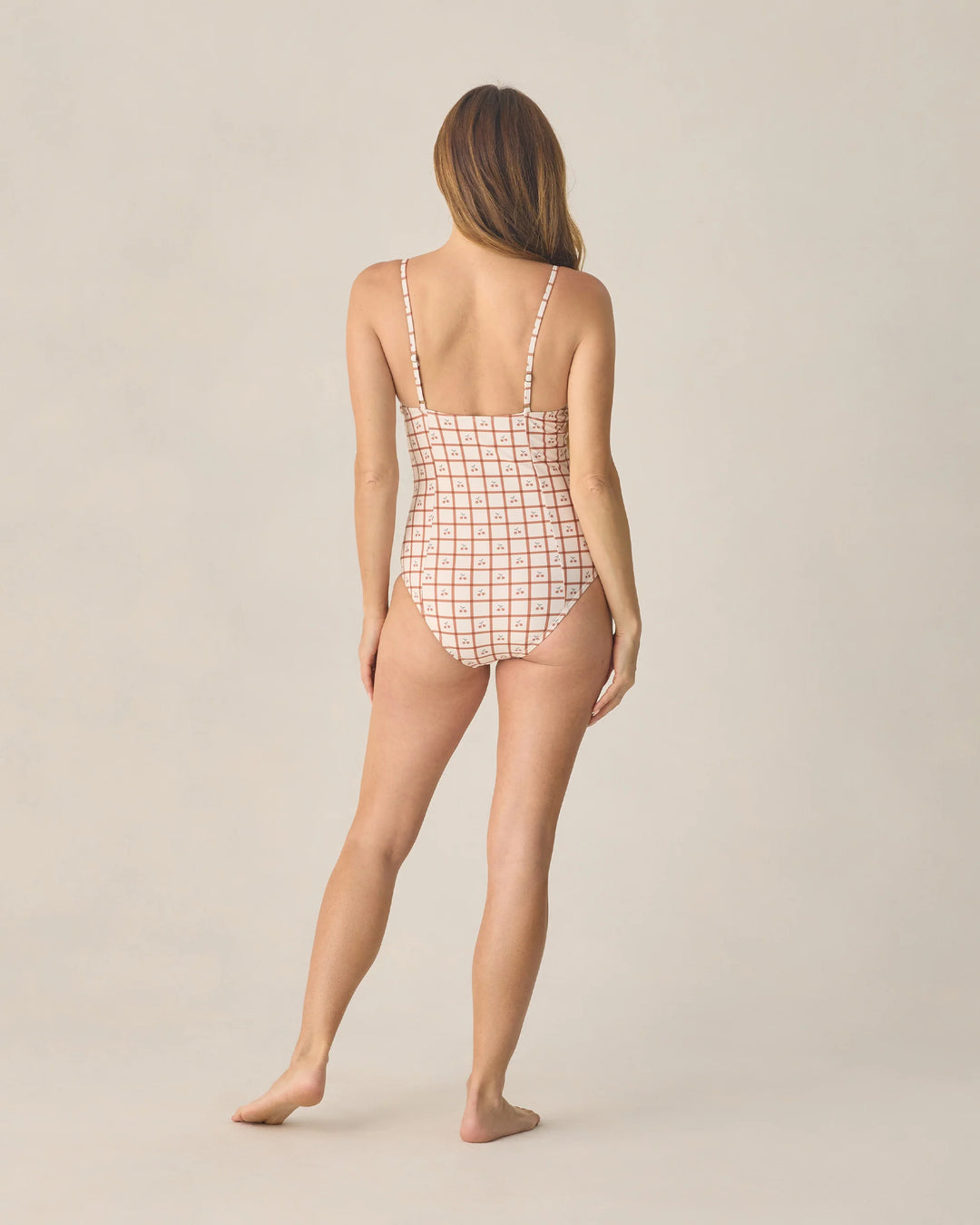Rylee + Cru Women's Underwire One-Piece - Cherry Check