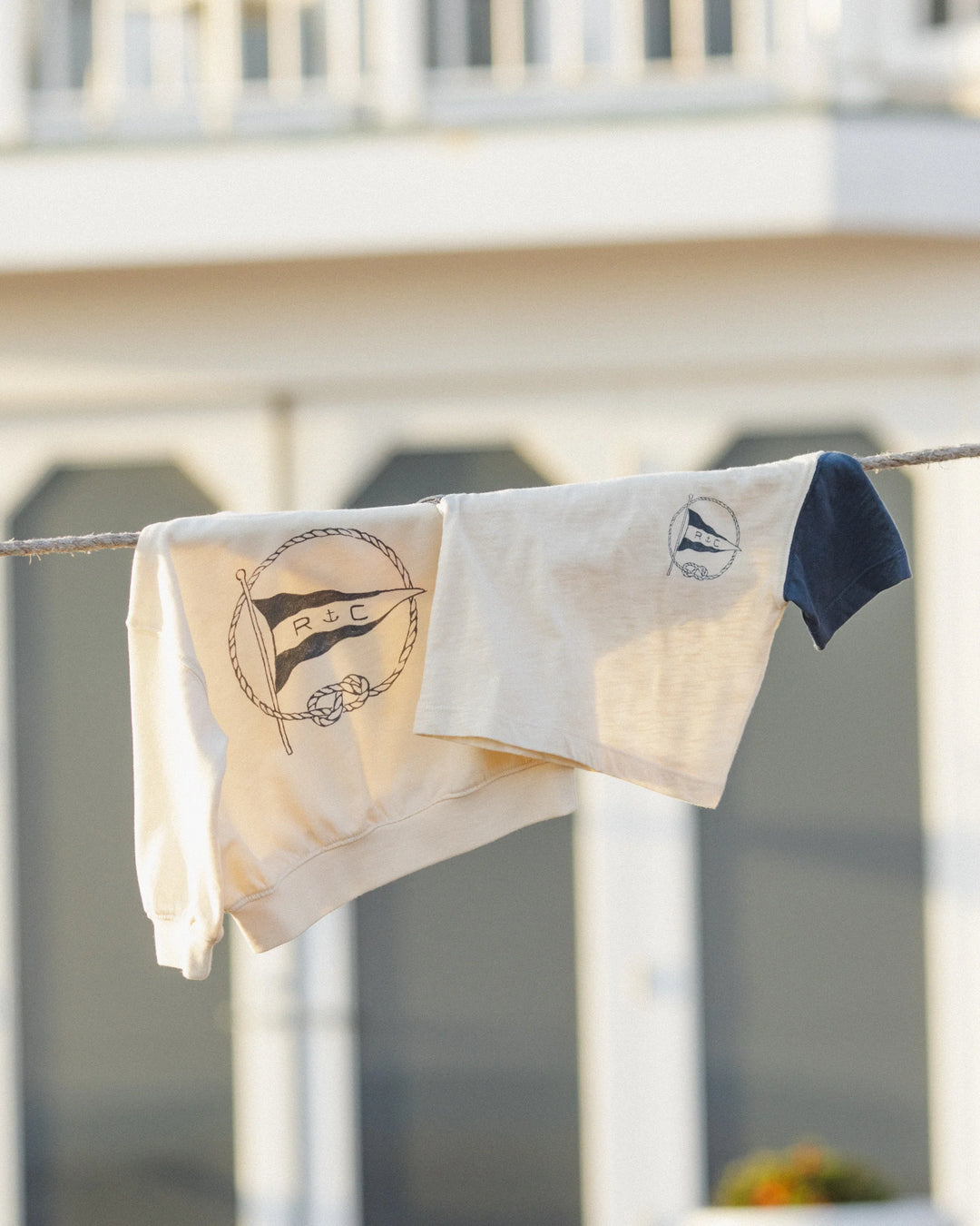 Rylee + Cru Contrast Short Sleeve Tee - Nautical Flag