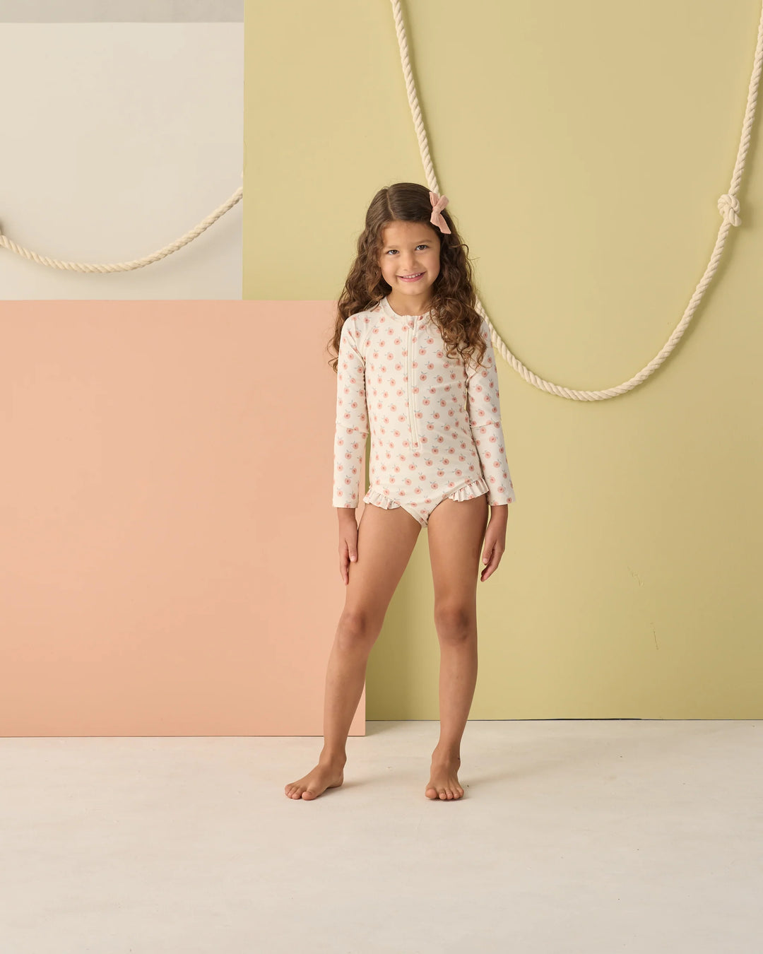 Rylee + Cru Rashguard One-Piece - Peaches