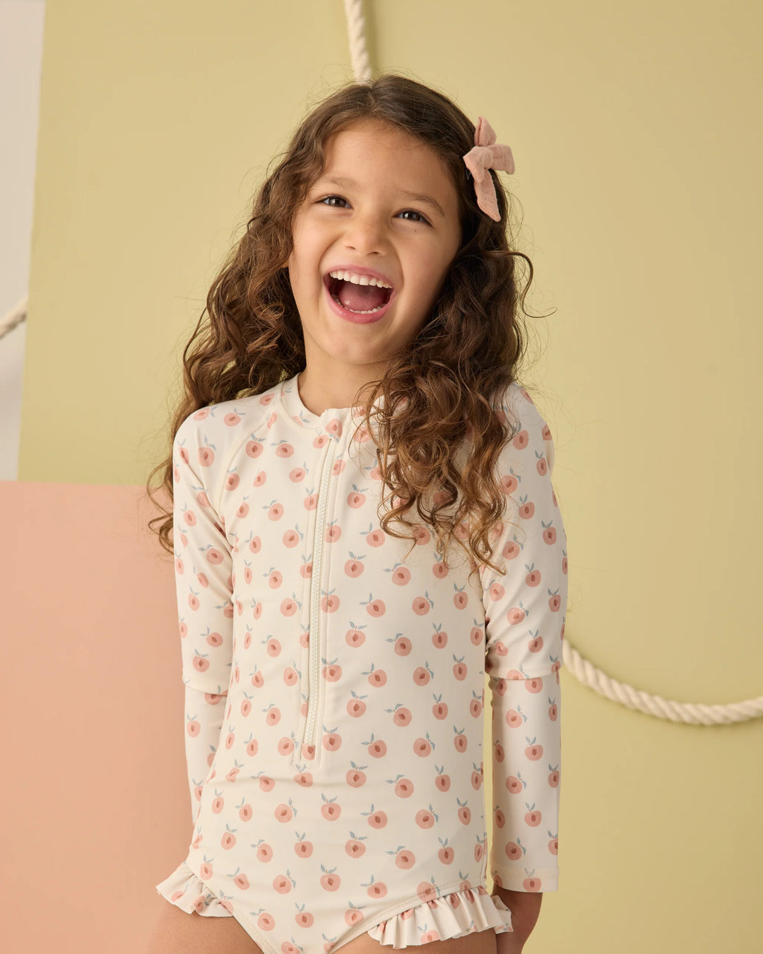 Rylee + Cru Rashguard One-Piece - Peaches
