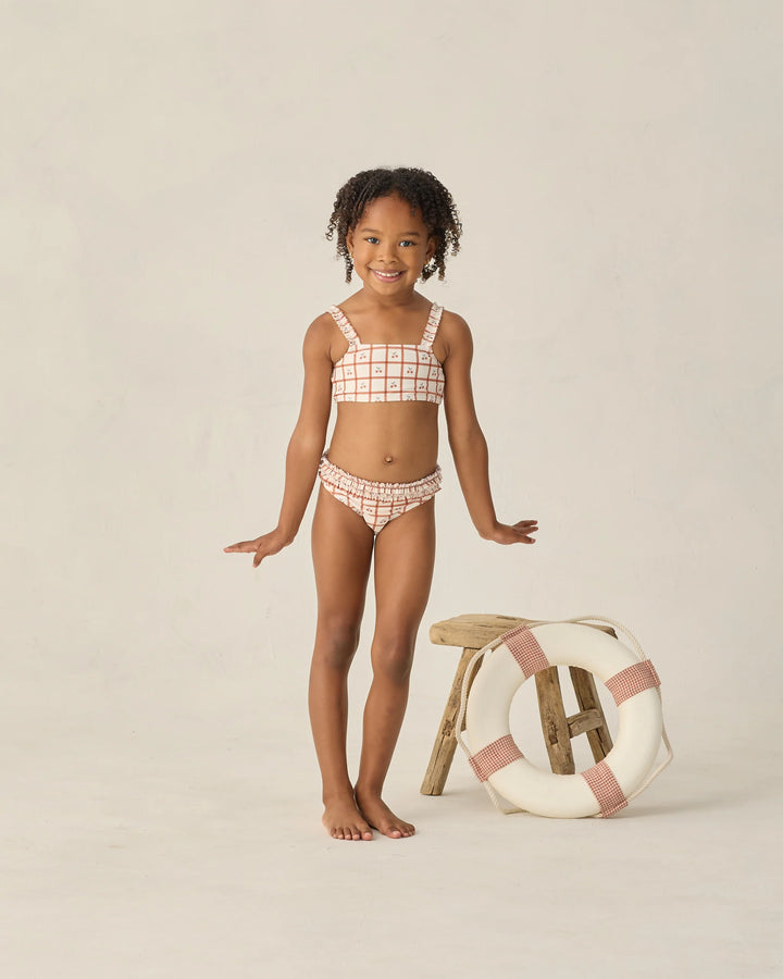 Rylee + Cru Rouched Bikini - Cherry Check