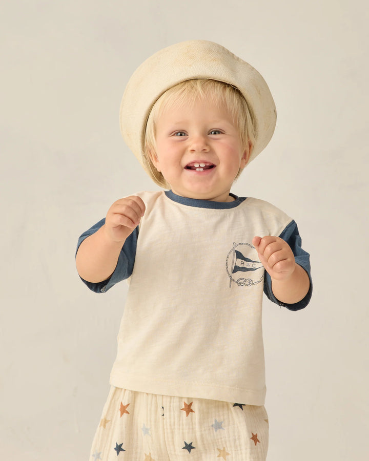 Rylee + Cru Contrast Short Sleeve Tee - Nautical Flag