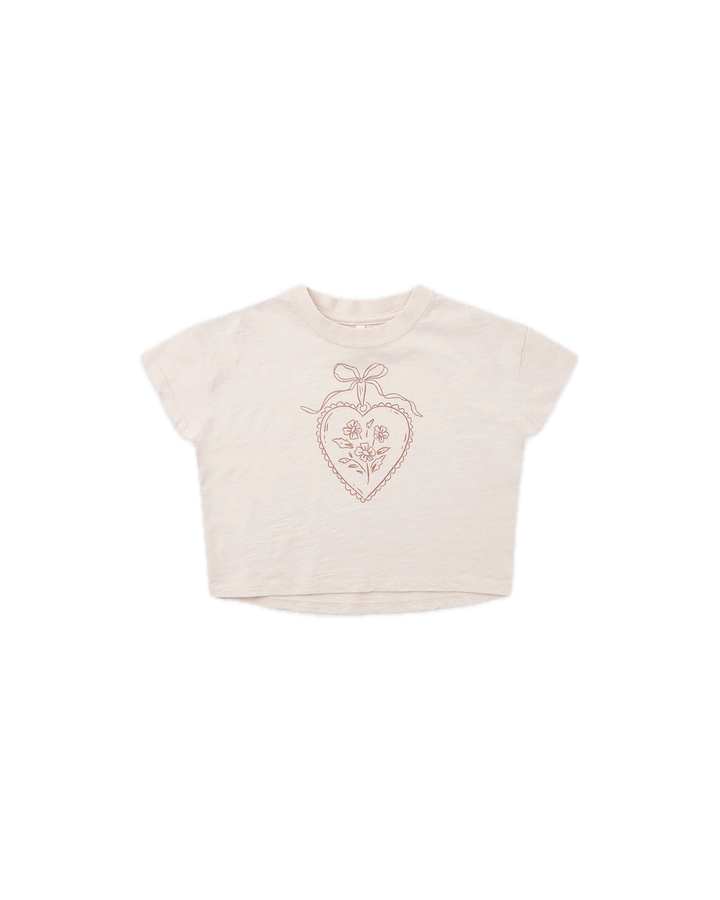 Rylee + Cru Boxy Tee - Heart Locket