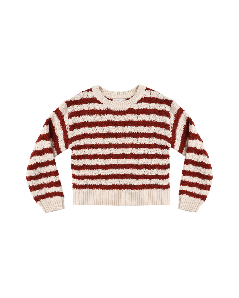 Rylee + Cru Aspen Sweater - Ruby Stripe