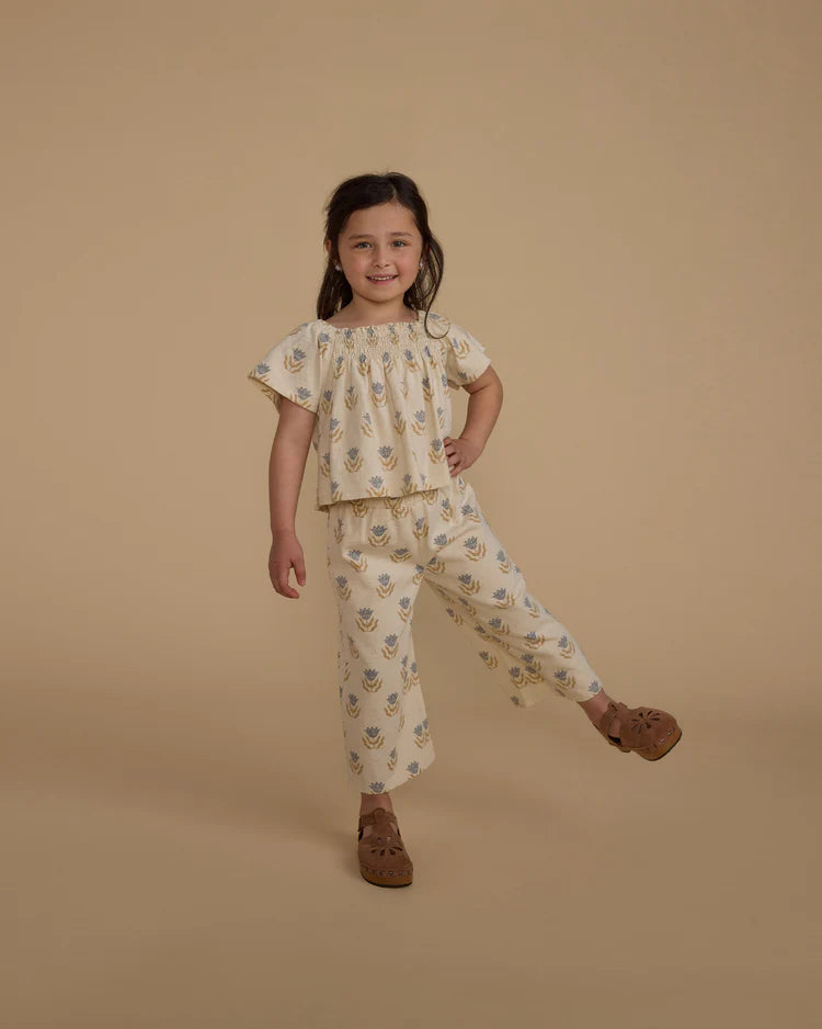 Rylee + Cru Kate Top And Wide Leg Pant Set - Flora