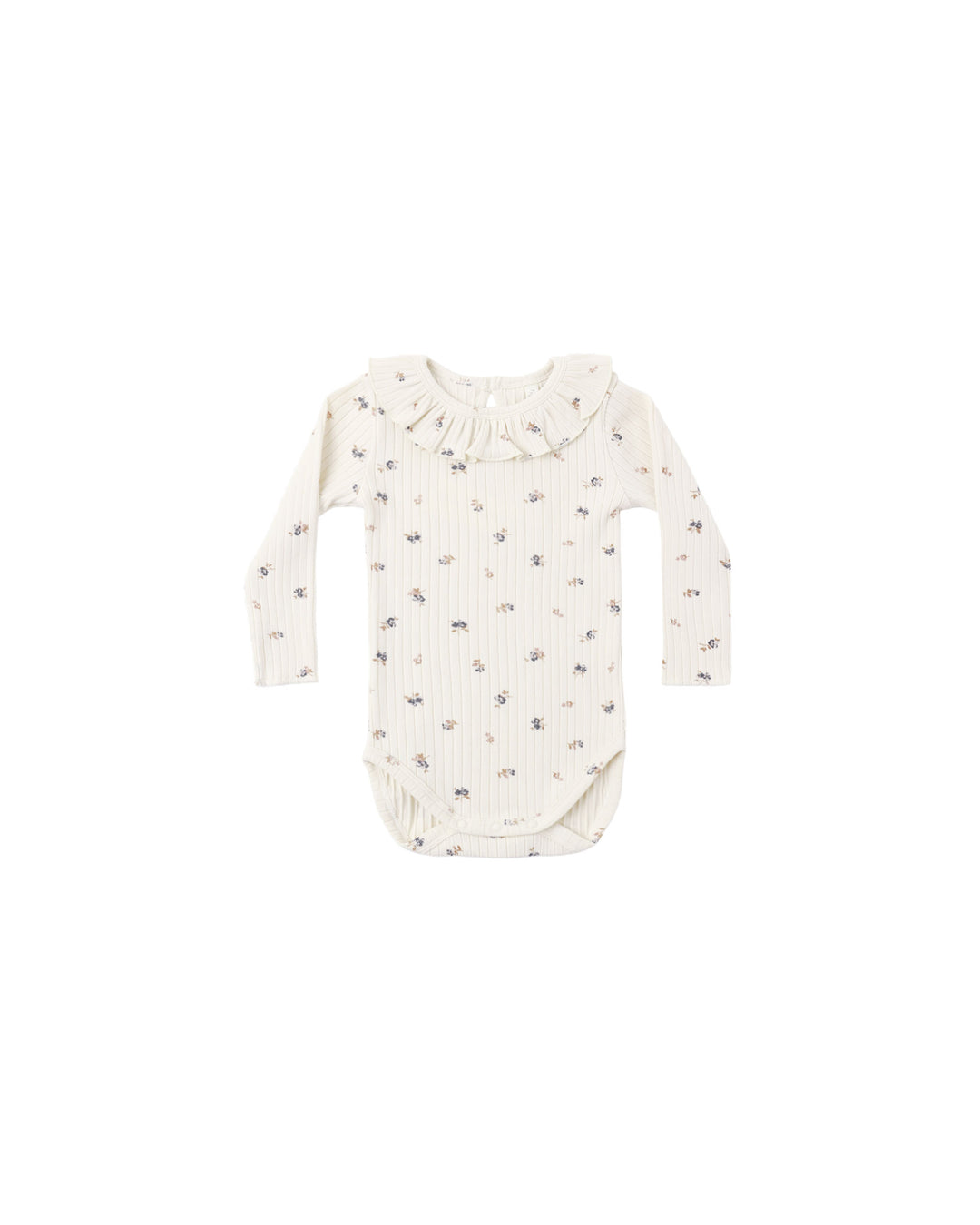 Rylee + Cru Ruffle Collar Bodysuit - Natural Ditsy