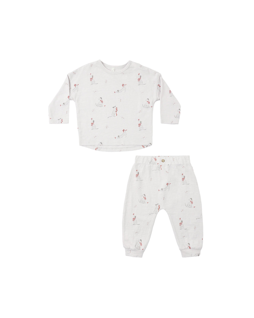 Rylee + Cru Long Sleeve Tee + Pant Set - Dalmatian